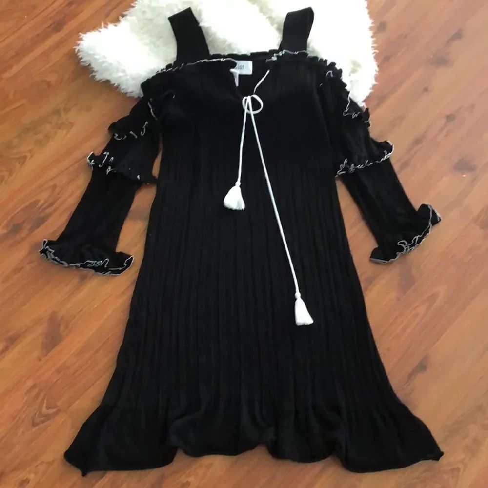 DEREK LAM 10 CROSBY Neiman Marcus knit dress black